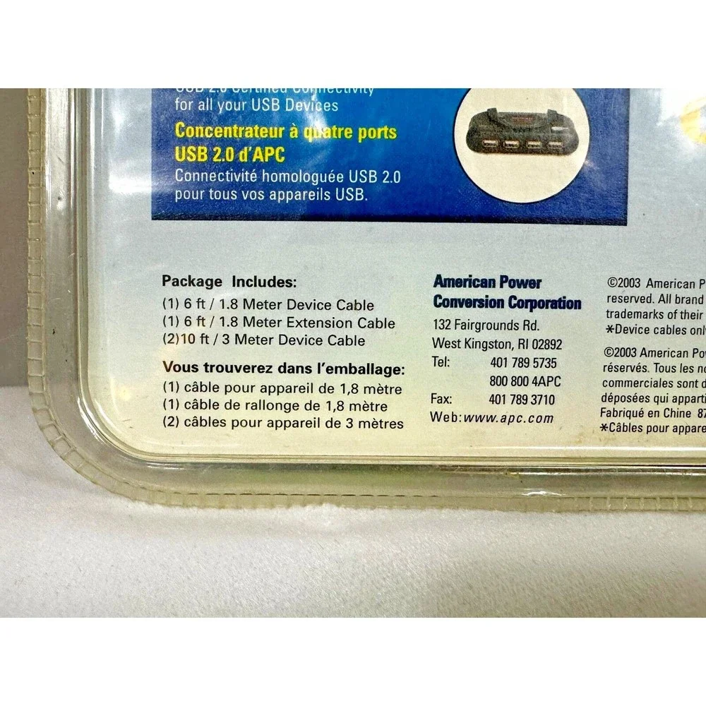 APC Hi-Speed USB 2.0 Cables - Gold Series Pack of 4 - Sealed in Package